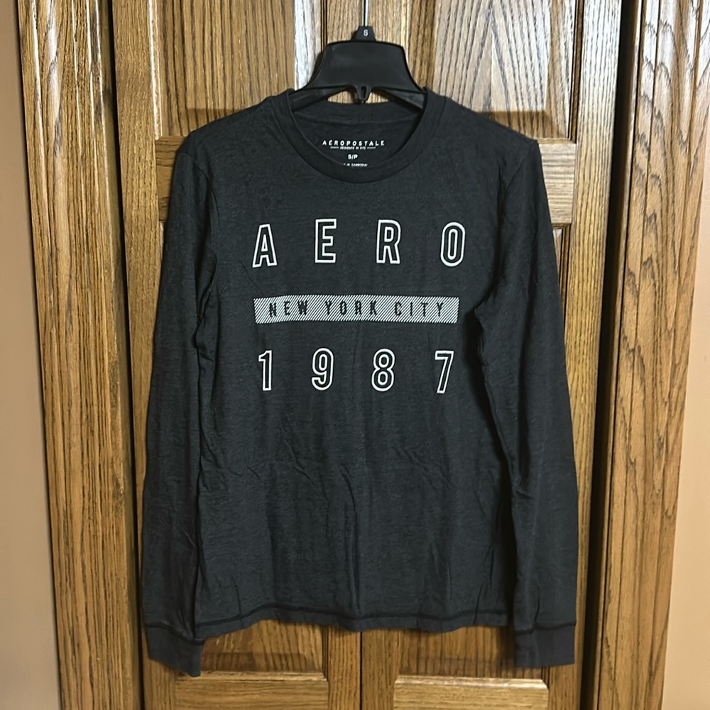 Men’s Aeropostale Charcoal Grey Long Sleeve Shirt - Small